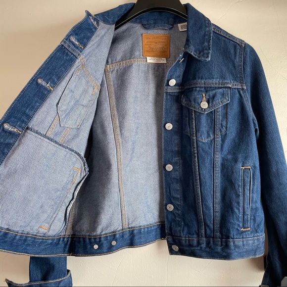 Levi’s Original Trucker Jean Jacket Blue Denim Size L - Picture 3 of 10